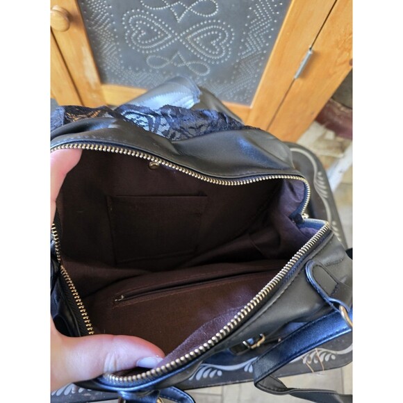 Bat Backpack Faux Leather Goth Punk Style Mini Bookbag Gothic Purse - Picture 4 of 4